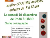 Atelier couture de Noël pour les enfants
