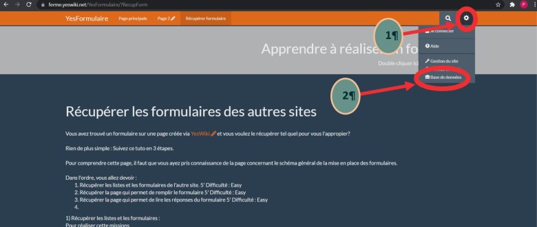 Aller dans la base de données