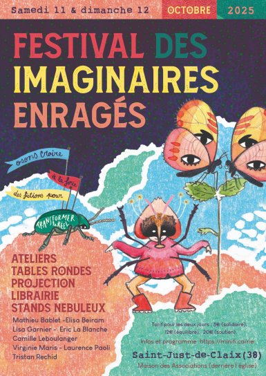 affiche 2nde édition du Festival des Imaginaires Enragés (2025)