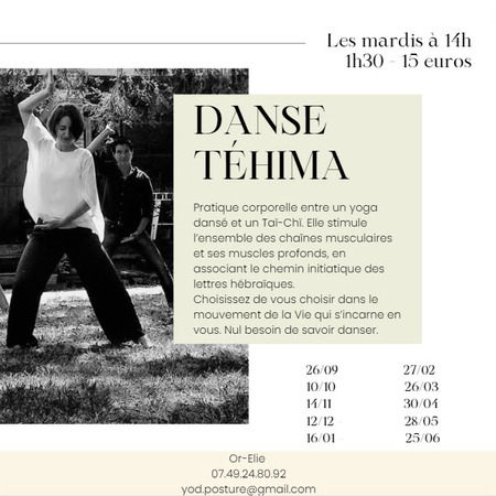 Danse Téhima les mardis 14h